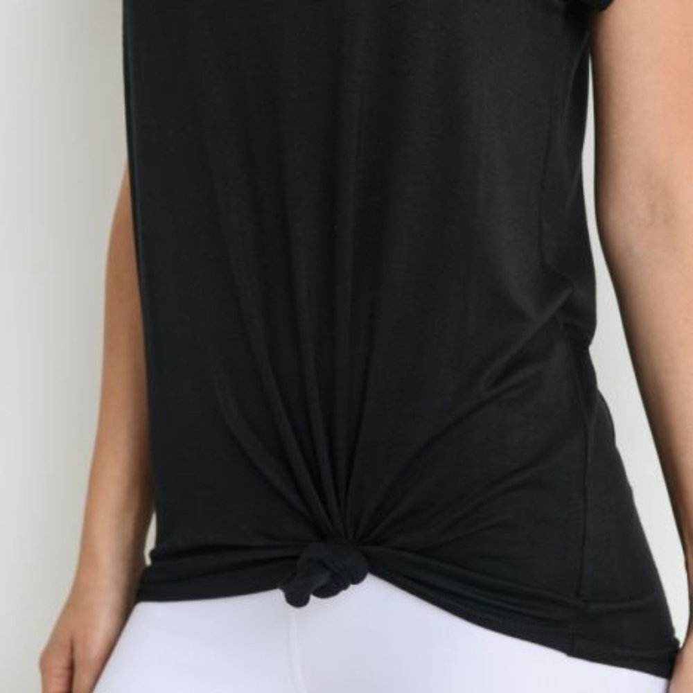 Round Neck Cap Sleeve Shirt